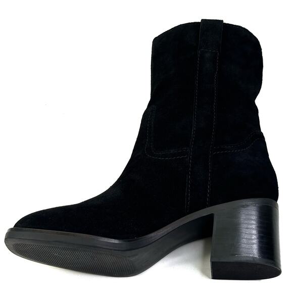 Steve Madden Romney Black Suede Pull On Booties Womens Size 7.5M New $160 - Picture 8 of 14